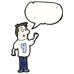 cartoon man in shirt with number nine