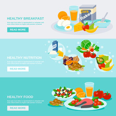 Fototapeta premium Healthy Food Banner