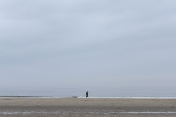 lonely beach walk