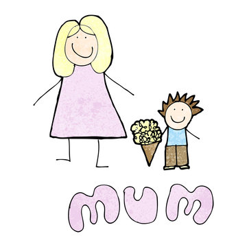 mother's day card cartoon