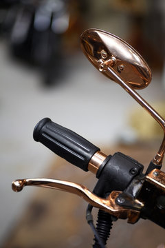 Motorcycle lever and mirror