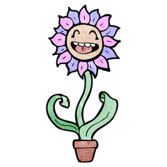 flower cartoon character