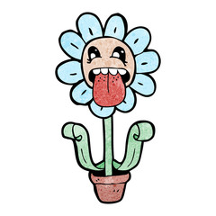 flower cartoon character