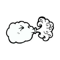 cartoon blowing cloud