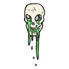 spooky skull symbol cartoon