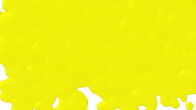(4K) Gelbe Farbe l&auml;uft hinunter