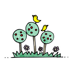 decorative trees cartoon