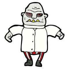 cartoon zombie scientist