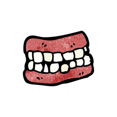 false teeth cartoon