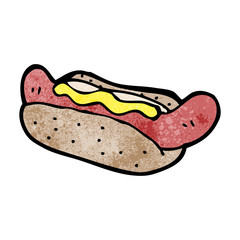 cartoon hotdog