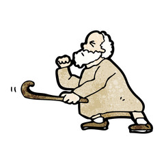 angry old man cartoon