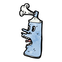cartoon aerosol can