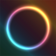 Naklejka premium ring of neon
