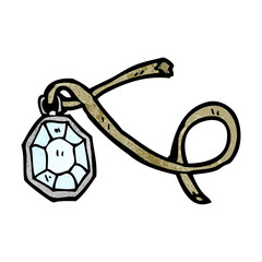 cartoon diamond necklace