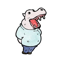cartoon hippo