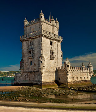 Belem tower on Tagus river, Belem, Lisbon, Portugal