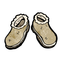fur lined shoes cartoon
