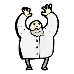 cartoon mad scientist