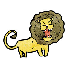 cartoon roaring lion