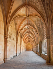 Fototapeta na wymiar Interior of the famous abbey of Batalha, Portugal