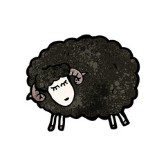 cartoon black sheep