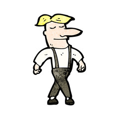 confident strutting man