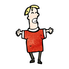 happy cartoon man