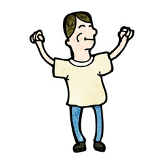 happy cartoon man