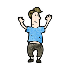 cartoon happy man