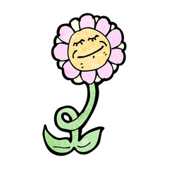 cartoon happy flower
