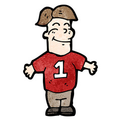 cartoon man in sports shirt