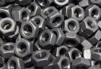 The nuts at line production automotive part.
