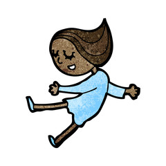happy dancing girl cartoon