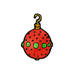cartoon christmas bauble