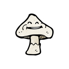 cartoon mushroom with face