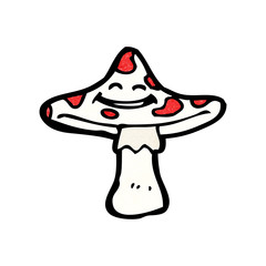 cartoon mushroom with face