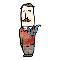 cartoon mustache man