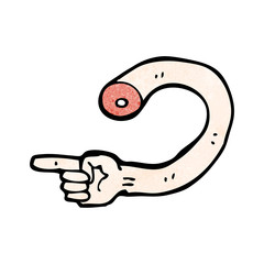 pointing arm cartoon