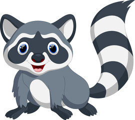 Cute raccoon cartoon © irwanjos