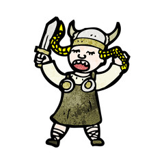 cartoon viking woman