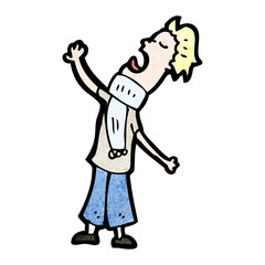 cartoon singing man