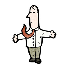 cartoon man with open arms