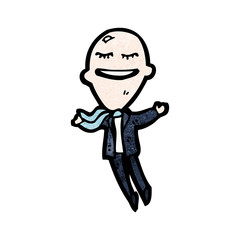 cartoon balloon head businesm