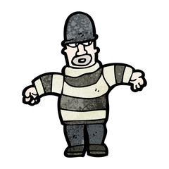 Obraz premium cartoon burglar