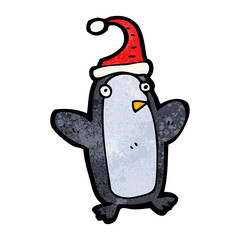cartoon christmas penguin