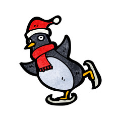 cartoon christmas penguin