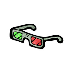 3d glasses cartoon