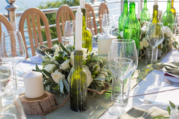 decorated wedding table