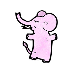 pink elephant cartoon character