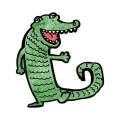 friendly crocodile cartoon character